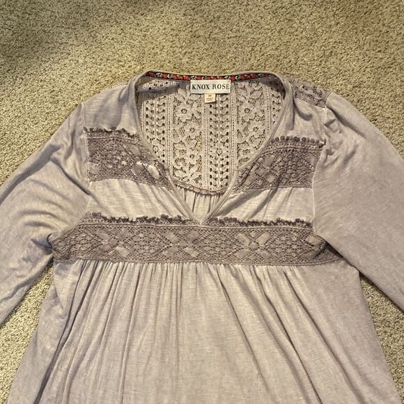 Knox Rose Blouse Size Medium Light Purple - Picture 3 of 5